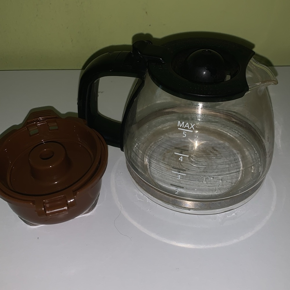 Vintage mini coffee pot with strainer